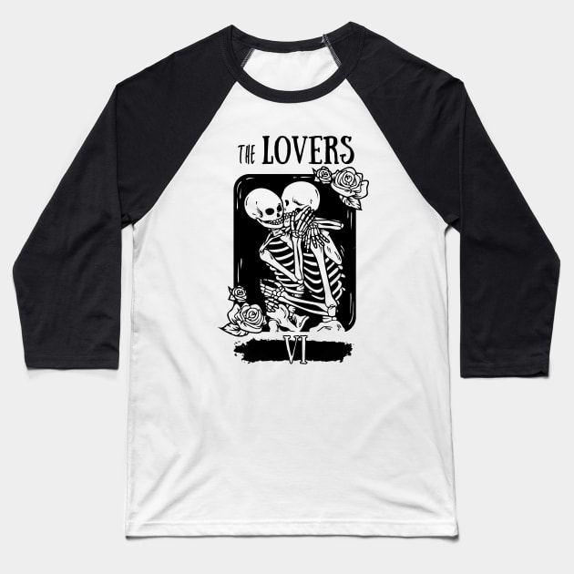 The Lovers (Black Design) Baseball T-Shirt by Mahaniganz